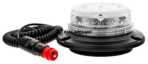Doppelblitz LAP Blitzleuchte mit Magnetfuß LED 12/24VDC transparent  (85010029)