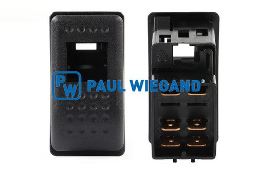 Kippschalter RAVO 3er-Serie Saugmund I-0-II "Heben/Senken" 24VDC tastend  (60034065)