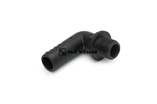 Schlauchstutzen Johnston CN 101 Wasserablass Kehrgutbehälter G1/2" Polypropylen D: 19 (3/4") (67011433)