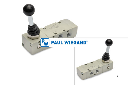 Pneumatikventil Bucher Municipal TAZ/TSZ mit Handhebel Laubsieb 5/2 Wege  (68900500)