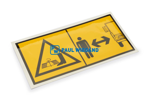 Aufkleber "UVV" Faun Viatec Beschilderung "Sicherheitsschuhwerk - Abstand"  (61800333)