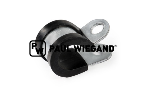Rohrschelle Kraftstoffleitung Aufbaumotor DIN 3016 verzinkt d: 22-25 (1") b: 10.5 gummiert (67012679)