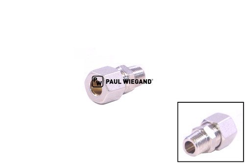 Einschraubverschraubung Johnston Wasserverteiler DIN/ISO 2353/8434-1 G1/4"-10L (M16x1,5) verzinkt (67012580)