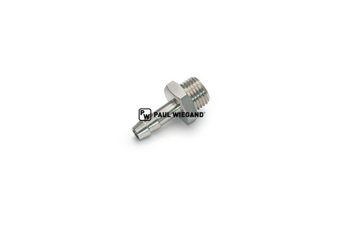 Schlauchtülle G 1/4" Messing vernickelt D: 6 (1/4") Außengewinde (90001155)