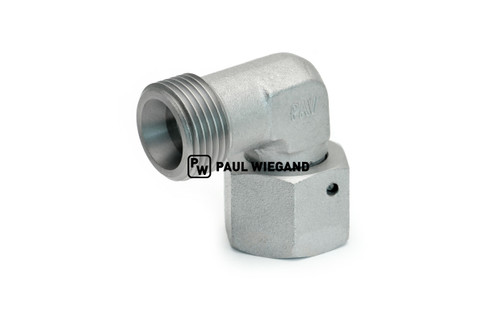 Winkelverschraubung DIN/ISO 2353/8434-1 15L (M22x1,5) 90° verzinkt (90000910)