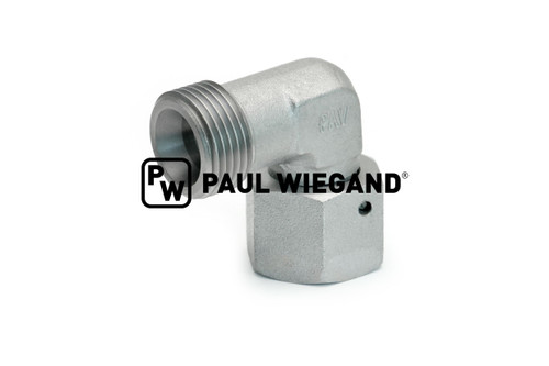 Winkelverschraubung DIN/ISO 2353/8434-1 15L (M22x1,5) 90° verzinkt (90000910)