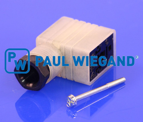 Ventilstecker inklusive LED "Hirschmann" ISO 6952 b: 10 2-polig + PE 24VAC/DC Typ"B" (01077223)
