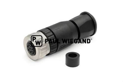 Rundsteckverbinder M12x1 8-polig gerade female konfektionierbar (93001759)