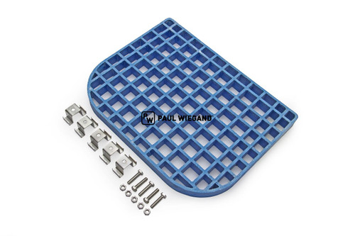 Trittbrettrost Faun inklusive Halterung GFK blau  (01901076)