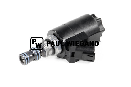 Wegeventil Bucher Municipal Citycat 5006 inklusive Magnetspule Steuerblock Vierrad Lenkung 24VDC 3/2 Wege (68044642)