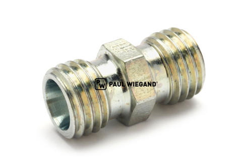 Doppelnippel Haller x2 Zentralschmieranlage ISO 8434-1 6L (M12x1,5) verzinkt (03027107)