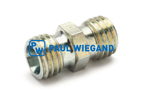 Doppelnippel Haller x2 Zentralschmieranlage ISO 8434-1 6L (M12x1,5) verzinkt (03027107)