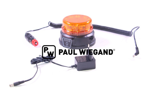 Doppelblitz LAP Blitzleuchte mit Magnetfuß LED Akku 12/24VDC orange (85010046)