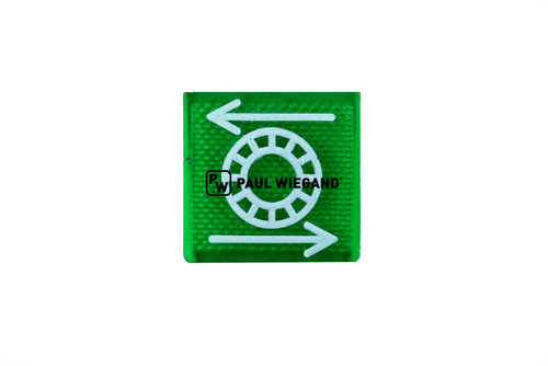 Schaltersymbol Bucher Municipal Citycat 5000 Tellerbesen "Drehrichtung" grün  (68800269)