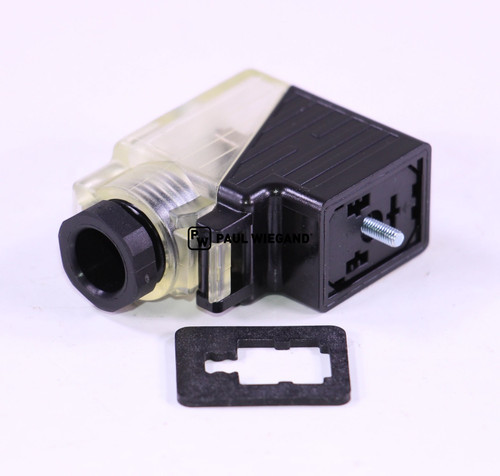 Ventilstecker inklusive LED "Hirschmann" b: 10 2-polig + PE 24VAC/DC Typ"B" (25030053)
