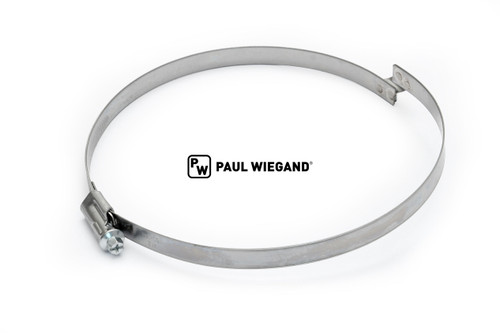 Hose Clamp, Bridge Clamp, DN160, Galvanized, W2, d: 160–180, b: 12, Type "R," Right-Hand Thread (90000954)