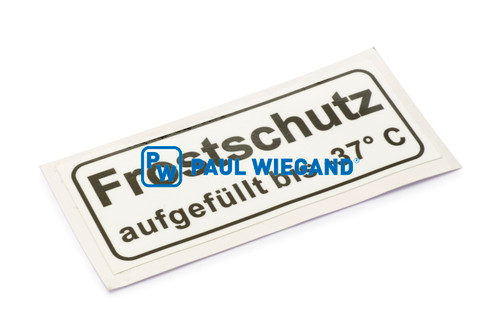 Aufkleber Faun Viatec Beschilderung "Frostschutz"  (61800341)