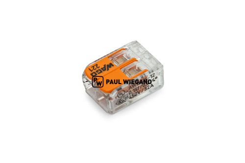 Connection terminal Wago type 221 0.14-4 mm² (24-12 AWG) 13.1x18.6x8.3 2-pole (93001919)