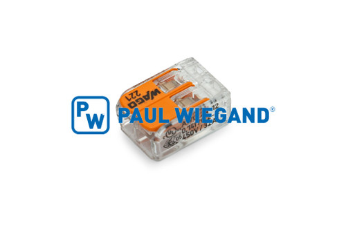 Verbindungsklemme Wago Typ 221 0,14-4 mm² (24-12 AWG) 13,1x18,6x8,3 2-polig (93001919)