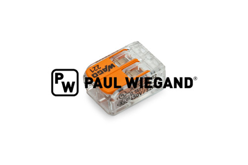 Verbindungsklemme Wago Typ 221 0,14-4 mm² (24-12 AWG) 13,1x18,6x8,3 2-polig (93001919)