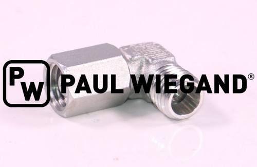 Winkelverschraubung Bucher Municipal mit Überwurfmutter Verschmutzungsanzeige DIN/ISO 2353/8434-1 6L (M12x1,5) verzinkt (68801236)