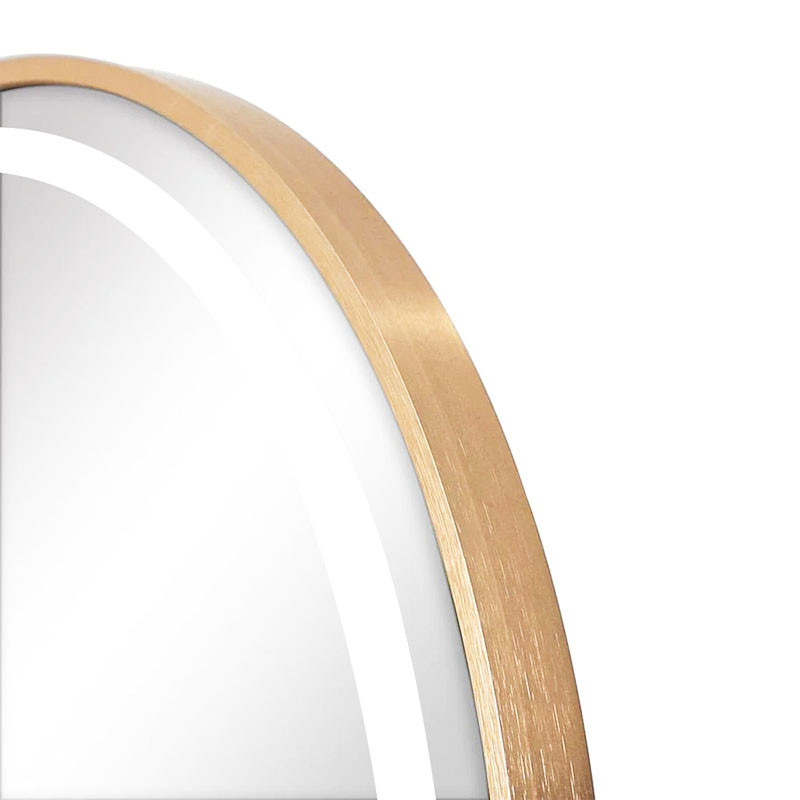 Arch LED Full Length Mirror with Gold Frame Luxury Lighting DBC