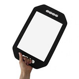 Rectangle Foam Mirror with Handle Black