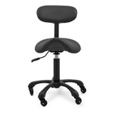 Farlap Stool with Backrest Black Farlap Stool with Backrest Black