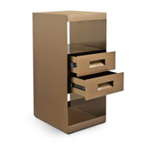 Moore Stainless Steel Cabinet Side Table - Brushed Copper Moore Stainless Steel Cabinet Side Table - Brushed Copper