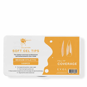 gellybean soft gel tips medium stiletto pcs full tip coverage