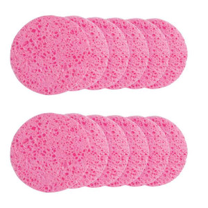 foam round facial sponge cleansing pad pk pink