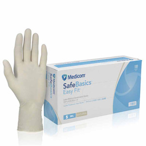 Medicom SafeBasics Easy Fit Gloves Latex Lightly Powder -100pcs- Small Medicom SafeBasics Easy Fit Gloves Latex Lightly Powder -100pcs- Small