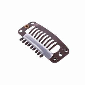 Hair Extension Weft Clips Large 50 grams Dark Brown Straight