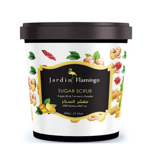 Jardin Flamingo Sugar Scrub - Argan Oil & Tumeric 600g Jardin Flamingo Sugar Scrub - Argan Oil & Tumeric 600g