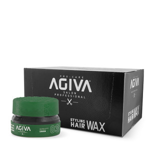 Agiva Styling Hair Wax 03 Matte Paste Green 155ml x 36 Pack Agiva Styling Hair Wax 03 Matte Paste Green 155ml x 36 Pack
