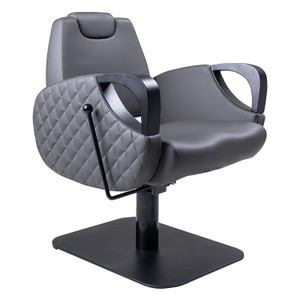 Leia Quilted Black Salon Chair with Recline Leia Quilted Black Salon Chair with Recline