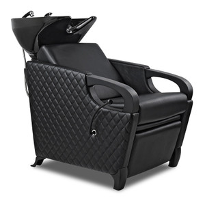 Manchester Hair Washing Basin Lounge Black Arm Rest 583