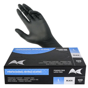 Artist Choice Black Nitrile Gloves Powder Free - 100 pieces - Large Artist Choice Black Nitrile Gloves Powder Free - 100 pieces - Large
