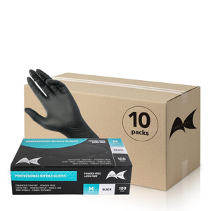 Artist Choice Black Nitrile Gloves Powder Free - Medium - 10 packs Artist Choice Black Nitrile Gloves Powder Free - Medium - 10 packs