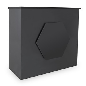 Hex Reception Desk Black Hex Reception Desk Black