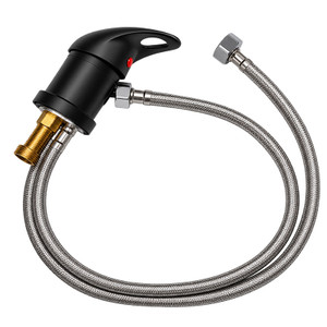 Black Mixer Tap for Salon Shampoo Basin with Hoses