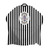 Dincer Star Barber Cape Black with White Stripe Barber Pole Shop