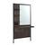 Logan Mirror Styling Station with Power Outlet Dark Brown