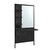 Logan Mirror Styling Station with Power Outlet Black