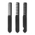 Compact Foldable 2-in-1 Hair Comb Black