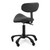 Farlap Stool with Backrest  Black