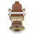 Broad Barber Chair Gold Frame - Tan 035