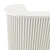 Lux Fluted Reception Desk White Color with Gold Base D07 -120CM