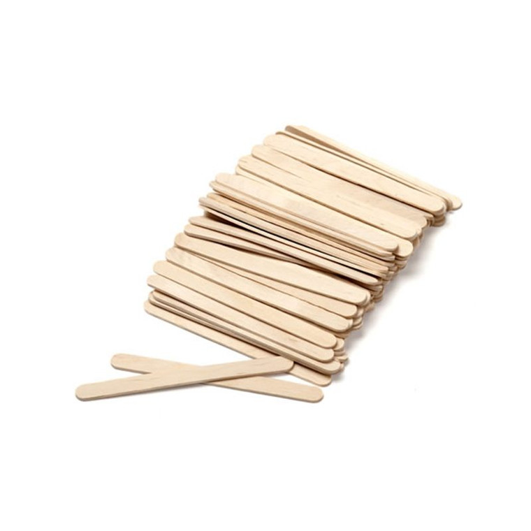 Natural Look Disposable Wooden Waxing Spatula Facial Small 113mm x 10mm 100pk