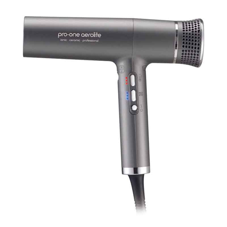 pro one aerolite hairdryer titanium